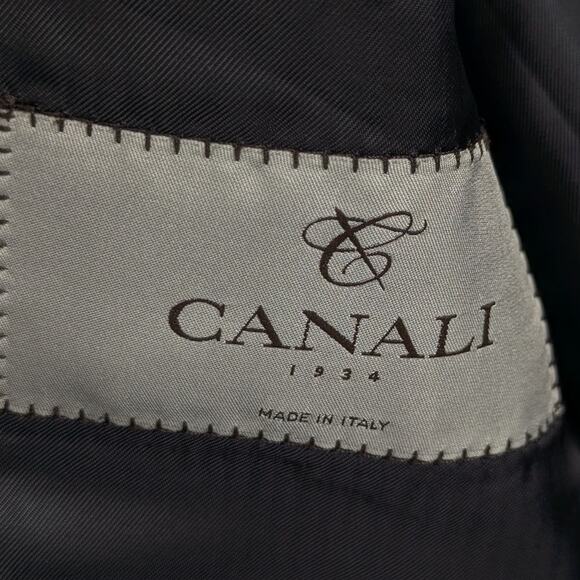 Canali 42R Men’s Wool Blazer Travel Water Resistant Gray Sport Coat Made Italy - Picture 4 of 9